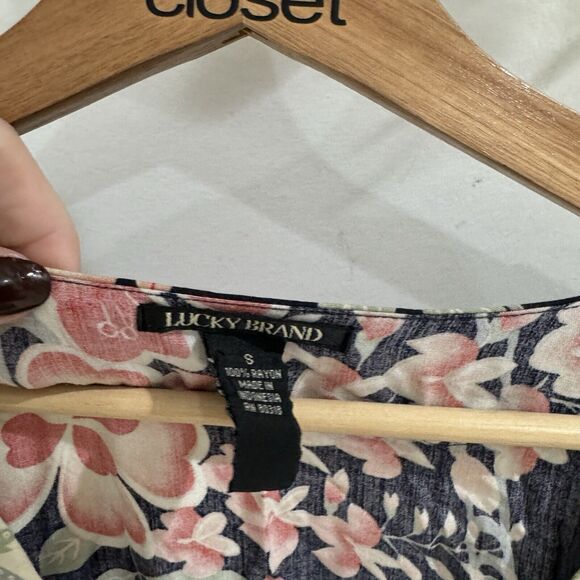 Lucky Brand Vintage Y2K Inspired Floral Boho Mini Dress Small AT - Picture 3 of 4